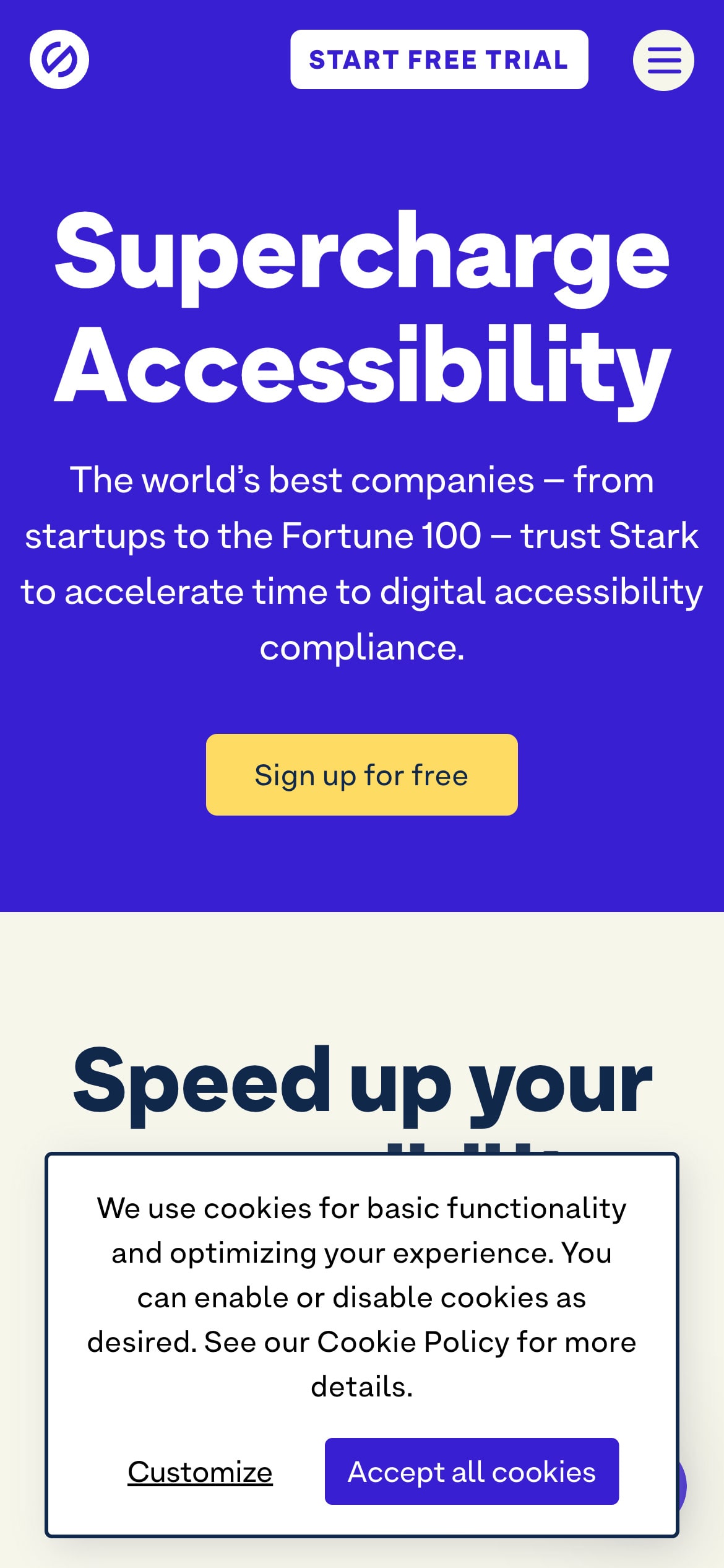 A creative example of a cookie consent banner. The banner is anchored at the bottom of a mobile design.