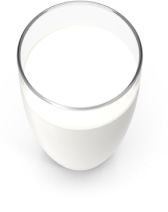 A glass of milk